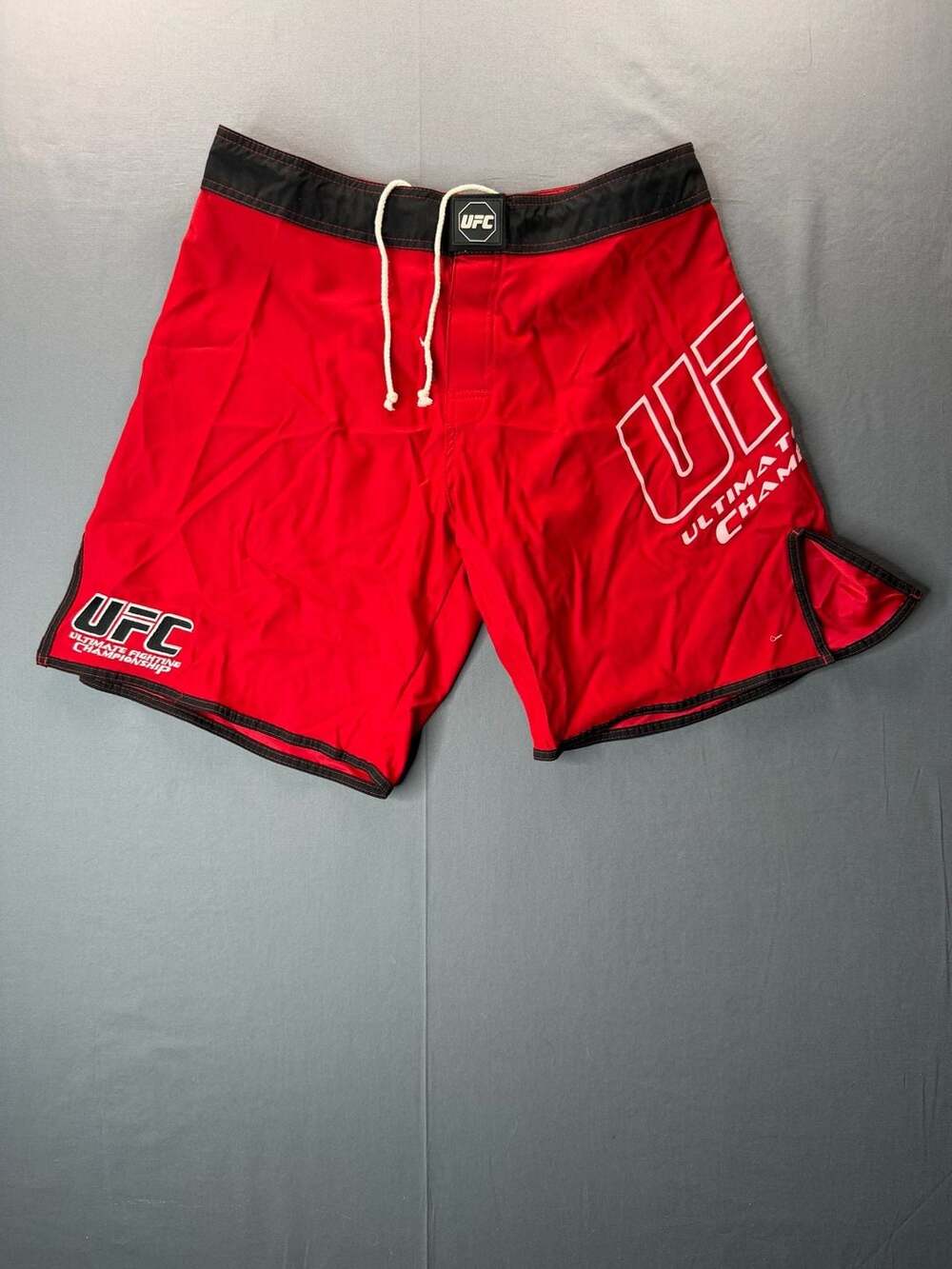 Vintage Y2K Ufc Ultimate Fighting Championship Shorts 32 Red MMA Board Trunks